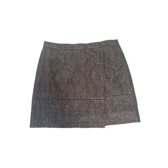J. Crew Skirt Style B4754 Origami Skirt Black Metallic Size 4 NWT - Picture 3 of 6